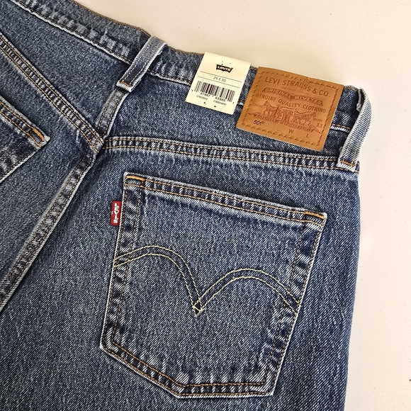 Levi's Premium 501 High Rise Straight Jeans 29 Mid Wash 90s NWT - Picture 7 of 8